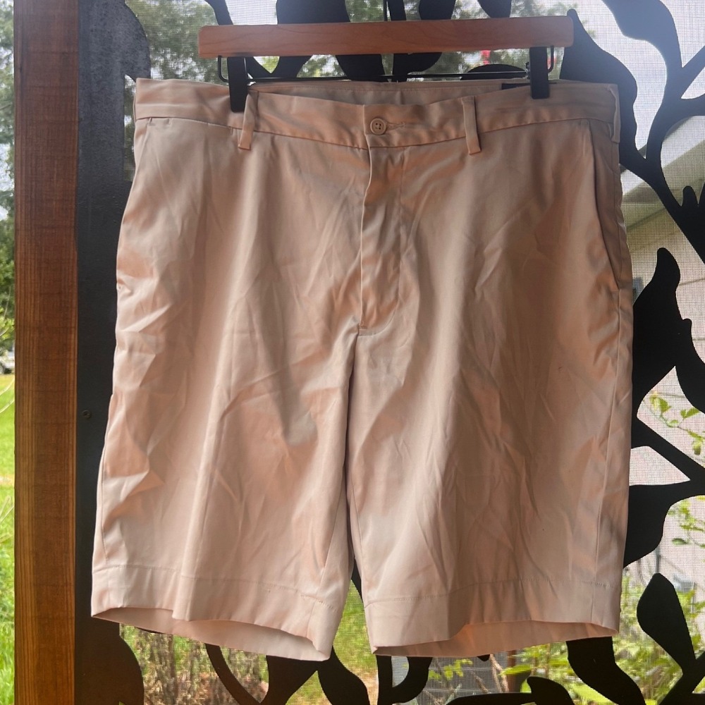 Polo Ralph Lauren Performance Mens Tan Khaki Chino Golf Shorts Size 38